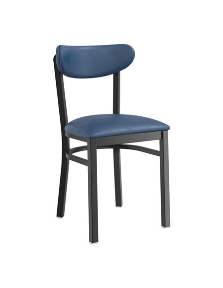 Black Steel Chair Frame for Curved Backrest | Stalwart DA-GS6V5FRAMEBLACK