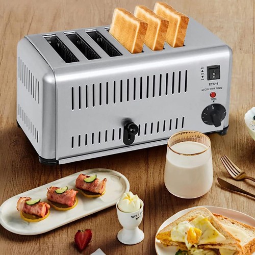 Commercial Slot Toaster 6 slices Bread Toasting | Stalwart ET6