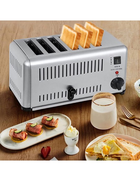 Commercial Slot Toaster 6 slices Bread Toasting | Stalwart ET6