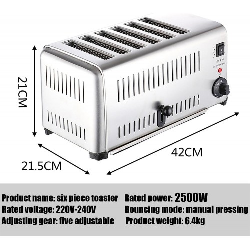 Commercial Slot Toaster 6 slice Bread...