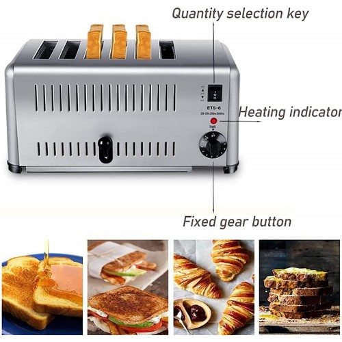 Commercial Slot Toaster 6 slice Bread...