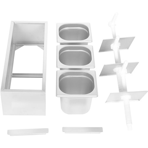 Commercial 3 x 2.5 litre Pump Condiment/Sauce Dispenser GN1/6 | Stalwart DA-NHGN163