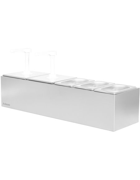 Commercial Twin 2 x 2.5 litre Pump Dispenser and 3x1.1 litre pans | Stalwart DA-NHGN164B