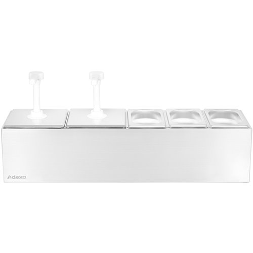 Commercial Twin 2 x 2.5 litre Pump Dispenser and 3x1.1 litre pans | Stalwart DA-NHGN164B