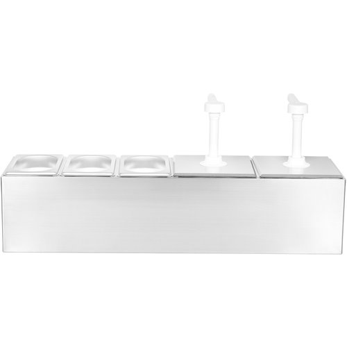 Commercial Twin 2 x 2.5 litre Pump Dispenser and 3x1.1 litre pans | Stalwart DA-NHGN164B