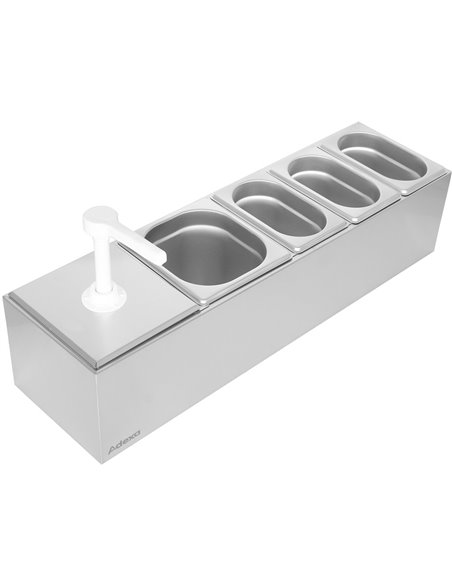 Commercial Twin 2 x 2.5 litre Pump Dispenser and 3x1.1 litre pans | Stalwart DA-NHGN164B