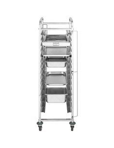 Rack/Tray/Pan Trolley Stainless steel Gastronorm 2 in 1 for GN1/1 and 60x40 Pans 15 tier | Stalwart DA-RT2N115 2