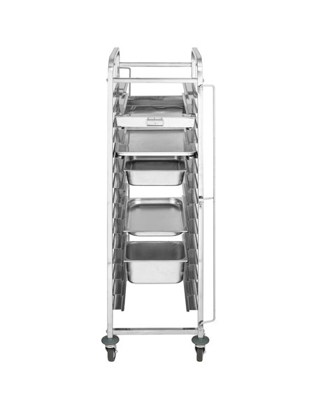 Rack/Tray/Pan Trolley Stainless steel Gastronorm 2 in 1 for GN1/1 and 60x40 Pans 15 tier | Stalwart DA-RT2N115