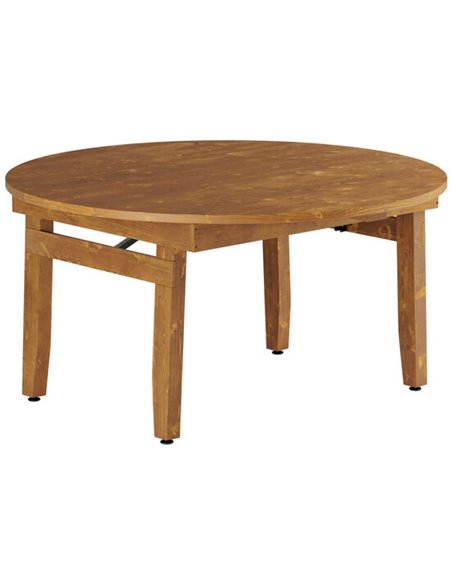 Vineyard Folding Catering Table Round 6ft Pine Wood 1800x760mm | Stalwart DA-DGW003272R