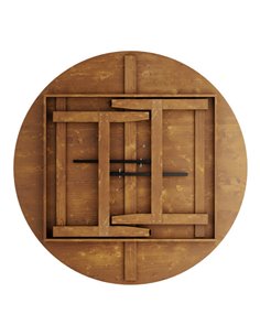 Vineyard Folding Catering Table Round 6ft Pine Wood 1800x760mm | Stalwart DA-DGW003272R 2