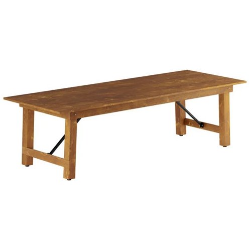 Vineyard Folding Catering Table 9ft Pine Wood 2745x1015x760mm | Stalwart DA-DGW003240108