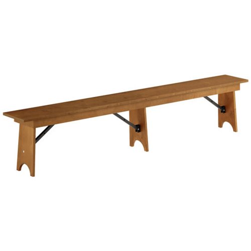 Vineyard Folding Bench 8ft Pine Wood 2400x300x457mm | Stalwart DA-DGW00339612