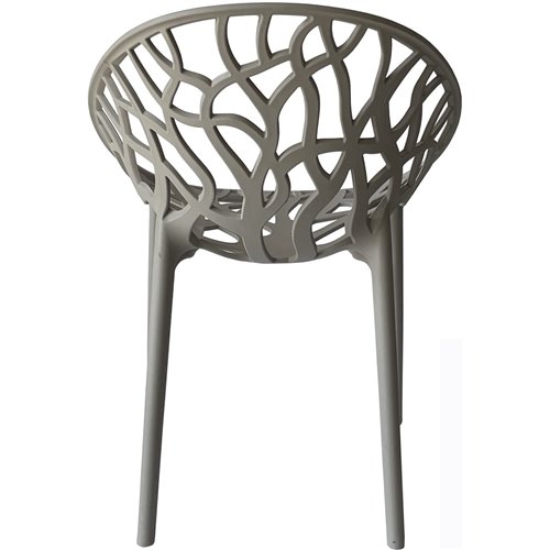 Bistro Dining Chair Plastic Grey Indoors &amp Outdoors | Stalwart DA-WW030GREY