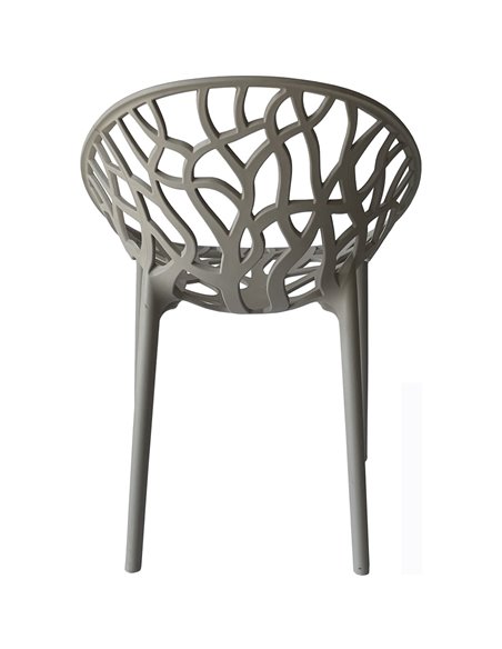 Bistro Dining Chair Plastic Grey Indoors &amp Outdoors | Stalwart DA-WW030GREY