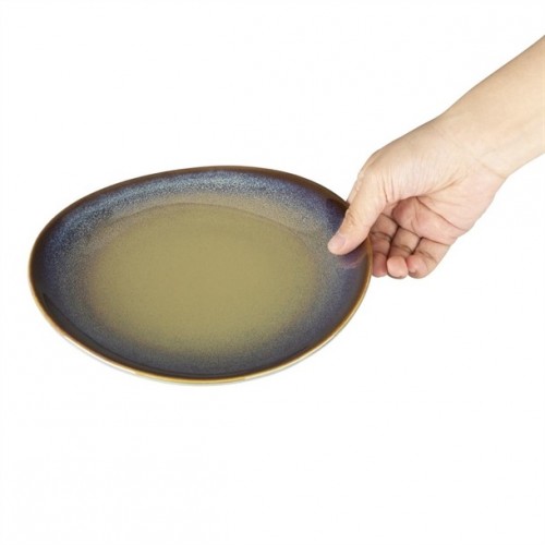 Olympia Birch Aubergine Coupe Plates...