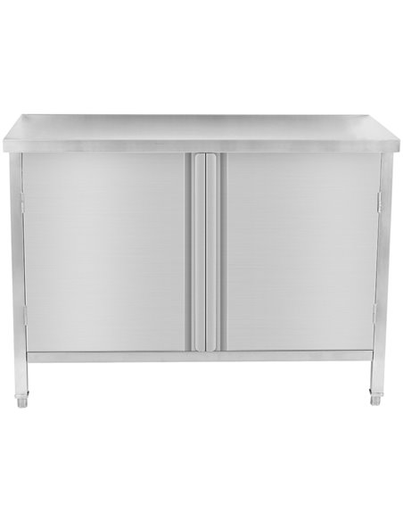 Commercial Worktop Floor Cupboard 2 swing doors Stainless steel 1000x600x850mm | Stalwart DA-SCP10060T