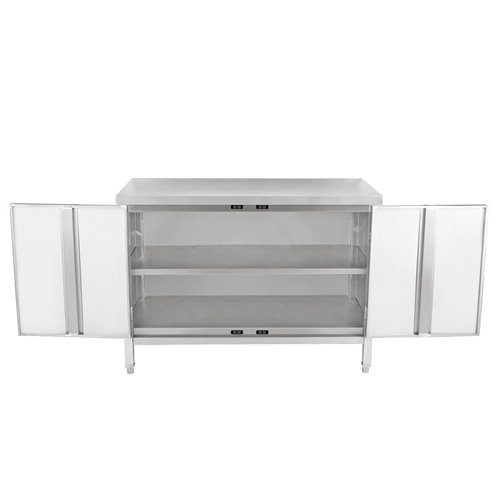 Commercial Worktop Floor Cupboard 2 swing doors Stainless steel 1000x600x850mm | Stalwart DA-SCP10060T