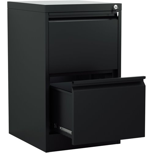 Professional Filing Cabinet 2 drawer 460x620x720mm Black | Stalwart DA-MXDC1BLACK