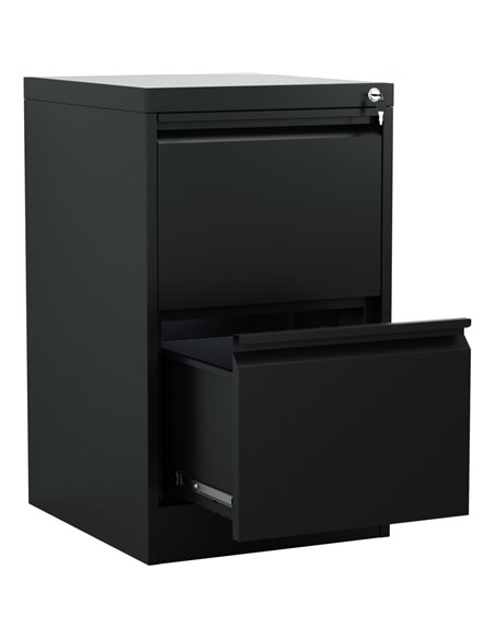 Professional Filing Cabinet 2 drawer 460x620x720mm Black | Stalwart DA-MXDC1BLACK