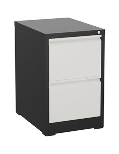 Professional Filing Cabinet 2 drawer 460x620x720mm Dark Grey &amp White | Stalwart DA-MXDC1DARKGREY