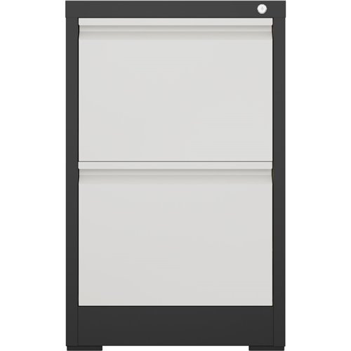 Professional Filing Cabinet 2 drawer 460x620x720mm Dark Grey &amp White | Stalwart DA-MXDC1DARKGREY