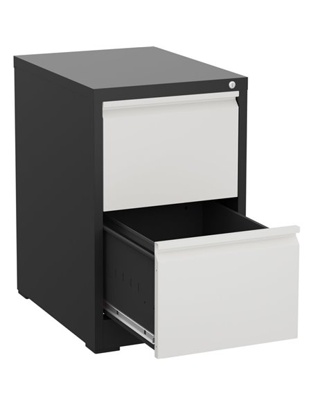 Professional Filing Cabinet 2 drawer 460x620x720mm Dark Grey &amp White | Stalwart DA-MXDC1DARKGREY