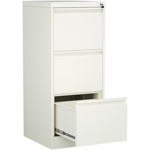 Professional Filing Cabinet 3 drawer 460x620x1025mm White | Stalwart DA-MXDC2WHITE