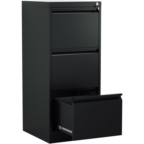 Professional Filing Cabinet 3 drawer 460x620x1025mm Black | Stalwart DA-MXDC2BLACK