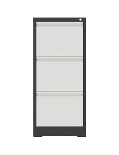 Professional Filing Cabinet 3 drawer 460x620x1025mm Dark Grey &amp White | Stalwart DA-MXDC2DARKGREY 2