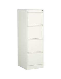 Professional Filing Cabinet 4 drawer 460x620x1330mm White | Stalwart DA-MXDC3WHITE