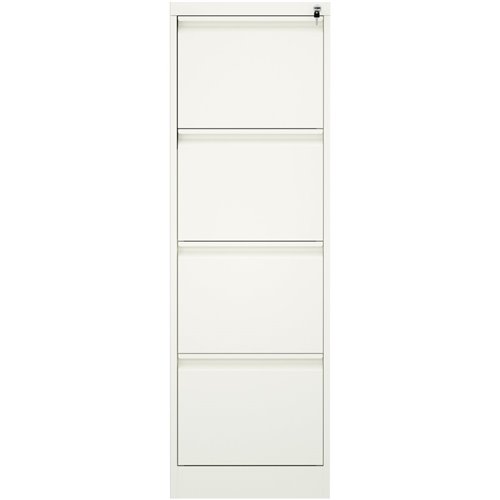 Professional Filing Cabinet 4 drawer 460x620x1330mm White | Stalwart DA-MXDC3WHITE