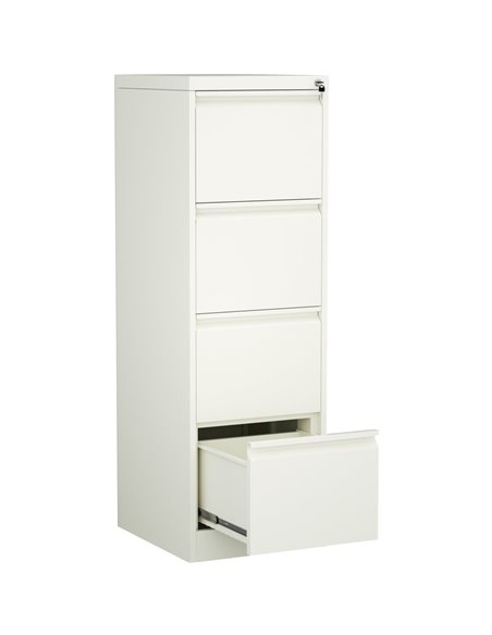 Professional Filing Cabinet 4 drawer 460x620x1330mm White | Stalwart DA-MXDC3WHITE