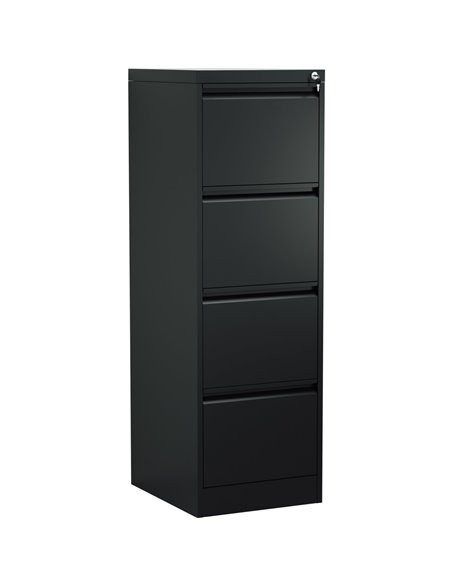 Professional Filing Cabinet 4 drawer 460x620x1330mm Black | Stalwart DA-MXDC3BLACK