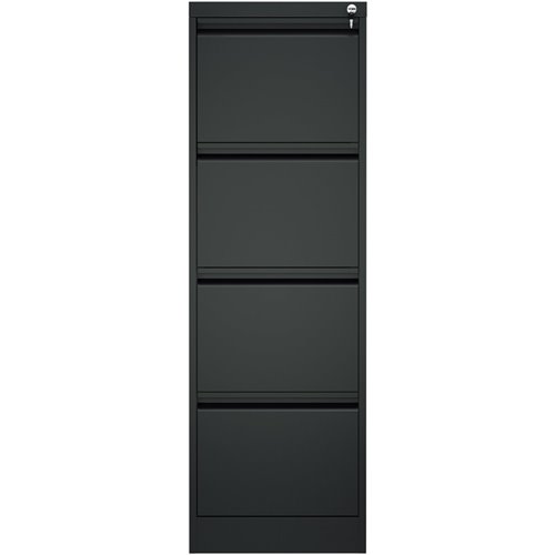 Professional Filing Cabinet 4 drawer 460x620x1330mm Black | Stalwart DA-MXDC3BLACK