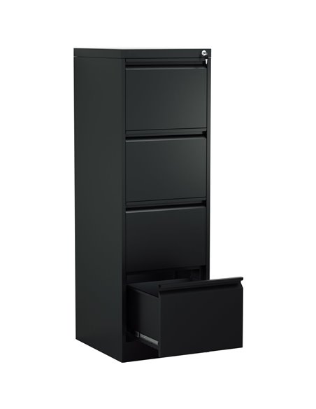 Professional Filing Cabinet 4 drawer 460x620x1330mm Black | Stalwart DA-MXDC3BLACK