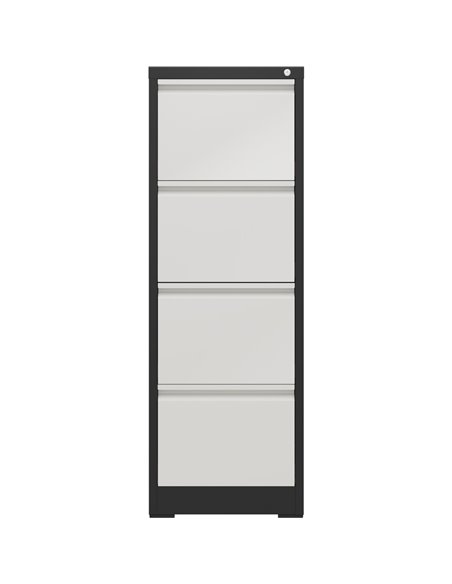 Professional Filing Cabinet 4 drawer 460x620x1330mm Dark Grey &amp White | Stalwart DA-MXDC3DARKGREY