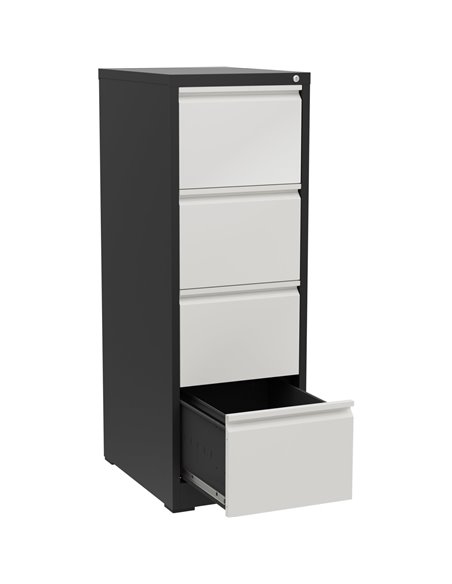 Professional Filing Cabinet 4 drawer 460x620x1330mm Dark Grey &amp White | Stalwart DA-MXDC3DARKGREY