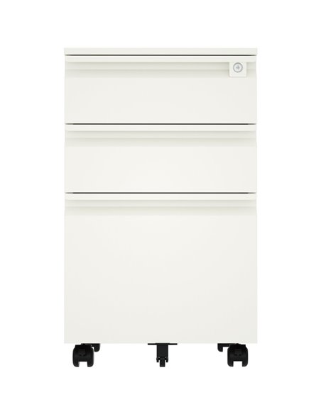 Professional Mobile Filing &amp Storage Cabinet 3 drawer 390x500x650mm White | Stalwart DA-SEMC1WHITE