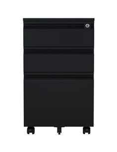 Professional Mobile Filing &amp Storage Cabinet 3 drawer 390x500x650mm Black | Stalwart DA-SEMC1BLACK 2