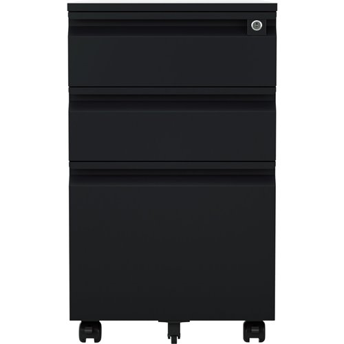 Professional Mobile Filing &amp Storage Cabinet 3 drawer 390x500x650mm Black | Stalwart DA-SEMC1BLACK