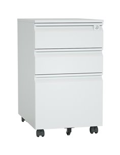 Professional Mobile Filing &amp Storage Cabinet 3 drawer 390x500x650mm Light Grey | Stalwart DA-SEMC1LIGHTGREY