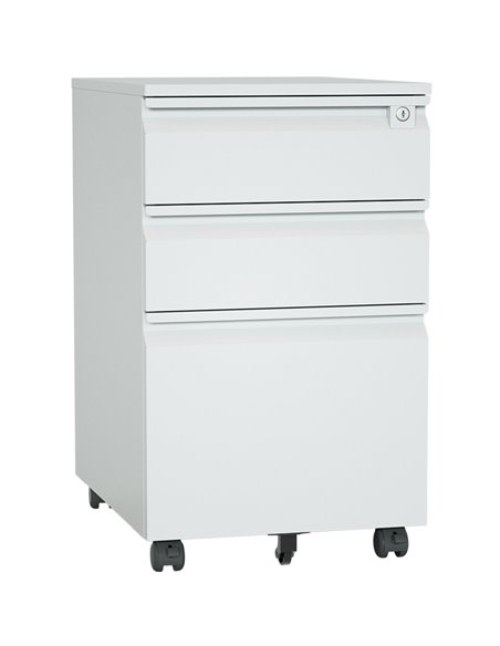 Professional Mobile Filing &amp Storage Cabinet 3 drawer 390x500x650mm Light Grey | Stalwart DA-SEMC1LIGHTGREY