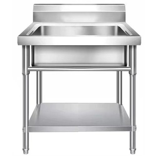 Commercial Sink Stainless steel 600x600x850mm 1 bowl Splashback Undershelf | Stalwart DA-WUS6060