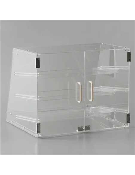 3 Tier Acrylic Bakery Display Case with Rear Doors | Stalwart DA-DETDTBC10903