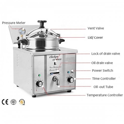 Commercial Pressure Fryer 15 litres...