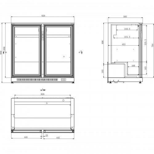 Back bar cooler 2 hinged doors 220... Back bar cooler 2 hinged doors 220...