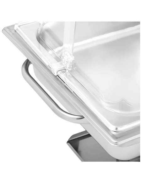Roll top Chafer GN1/1 Stainless steel Plastic top 9 litres | Stalwart DA-WH633A2