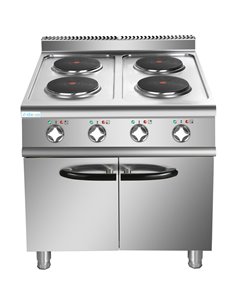 Commercial Electric Cooker 4 Burners with Cabinet Base 10.4kW 900mm Depth | Stalwart DA-HRQ912 2