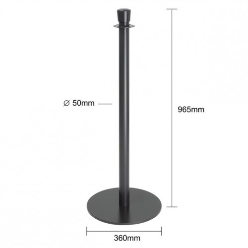 Bolero Flat Base Barrier Posts Black...