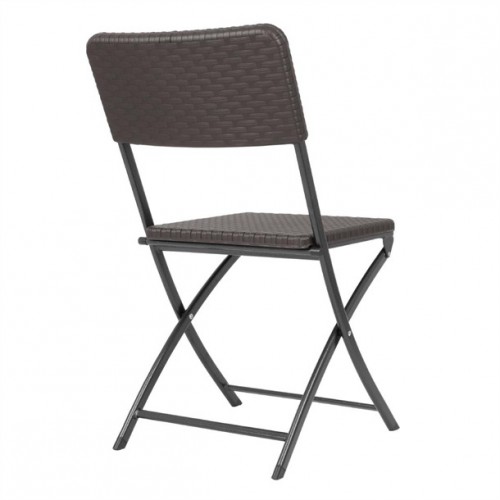 Bolero Rattan Folding Chairs Brown...